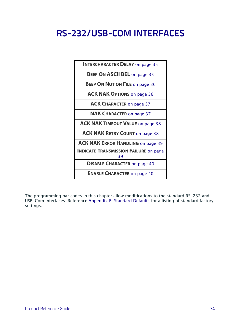 Rs-232/usb-com interfaces, Rs-232/usb, Com interfaces | Datalogic QuickScan I QD2400 User Manual | Page 44 / 324