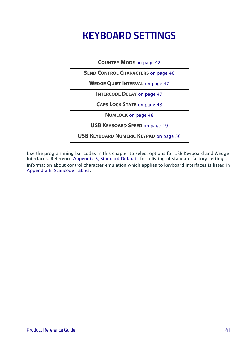 Keyboard settings | Datalogic QuickScan I QD2400 User Manual | Page 51 / 324