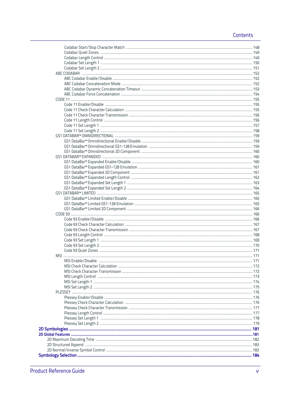 Contents product reference guide v | Datalogic QuickScan I QD2400 User Manual | Page 7 / 324