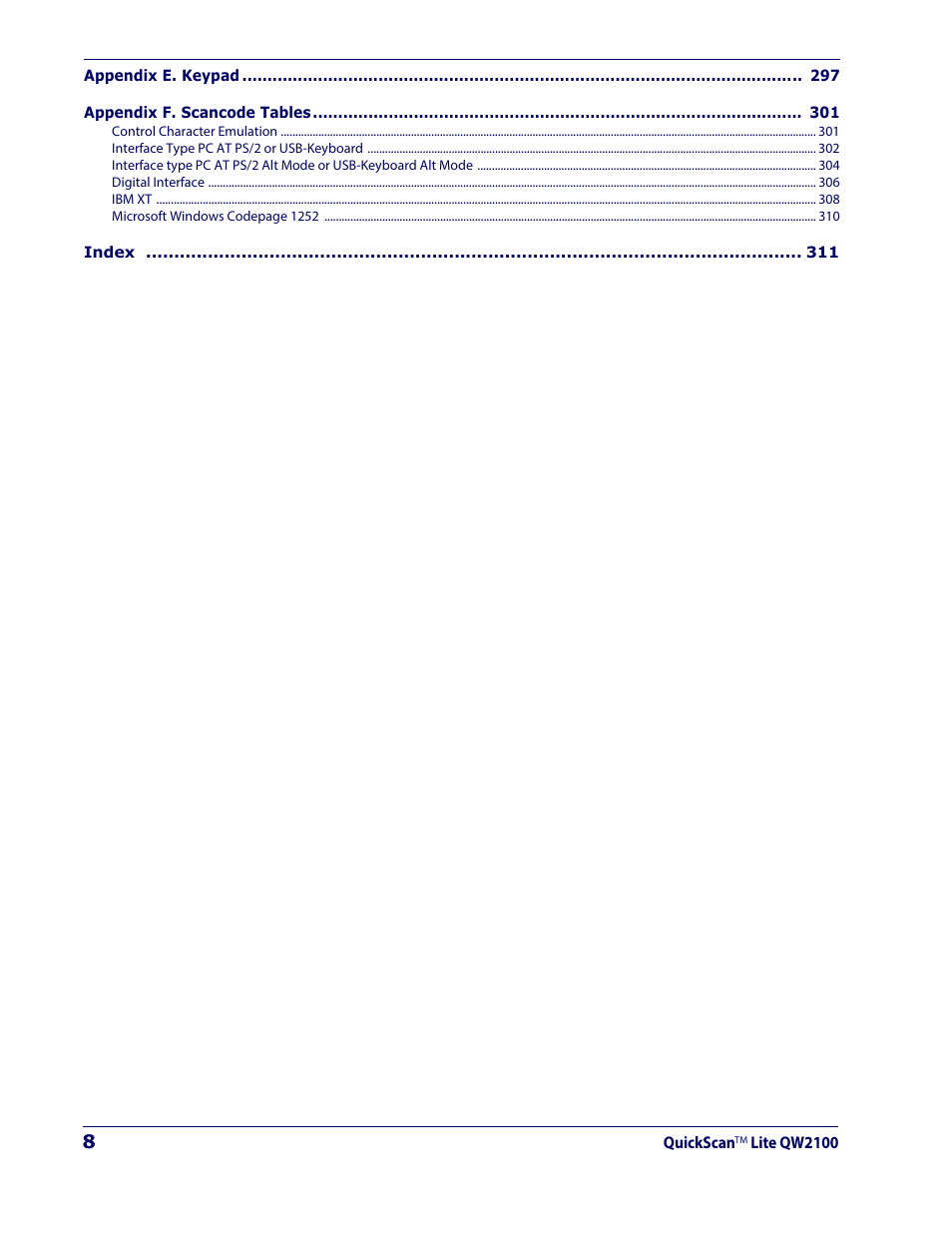 Datalogic QuickScan Lite QW2100 User Manual | Page 10 / 324