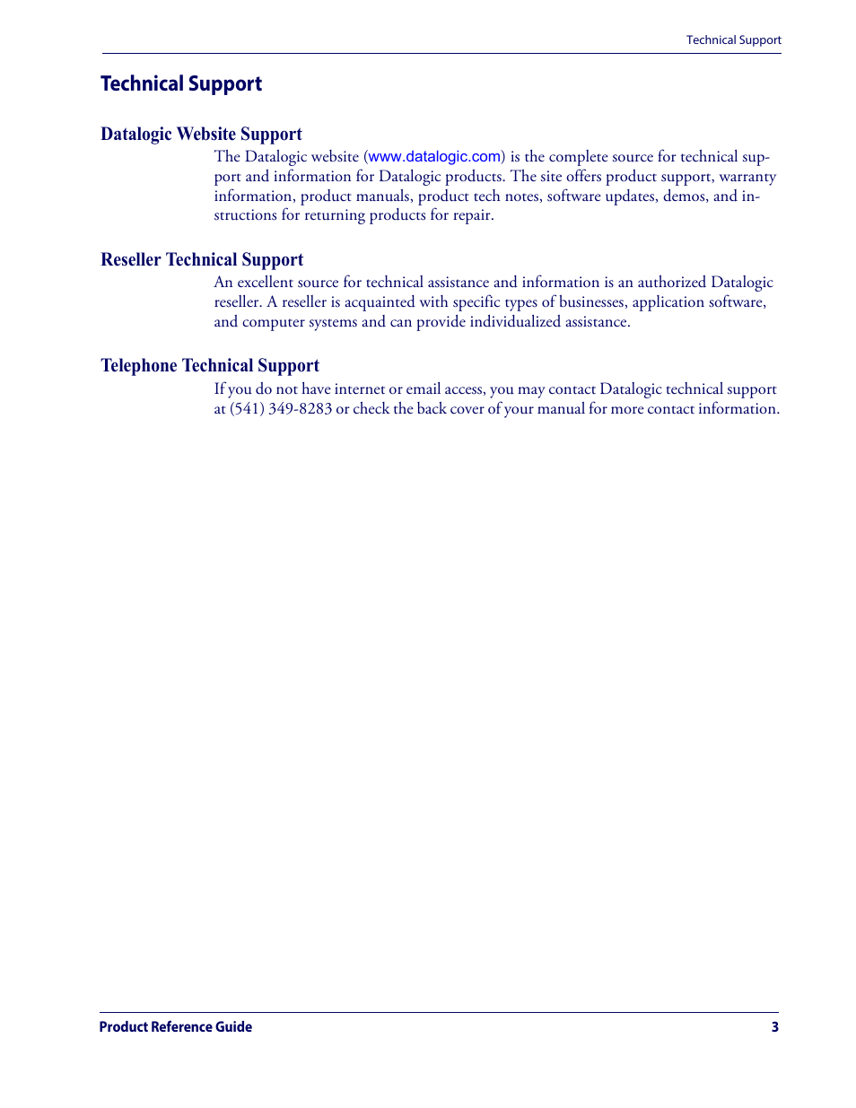 Technical support | Datalogic QuickScan Lite QW2100 User Manual | Page 13 / 324