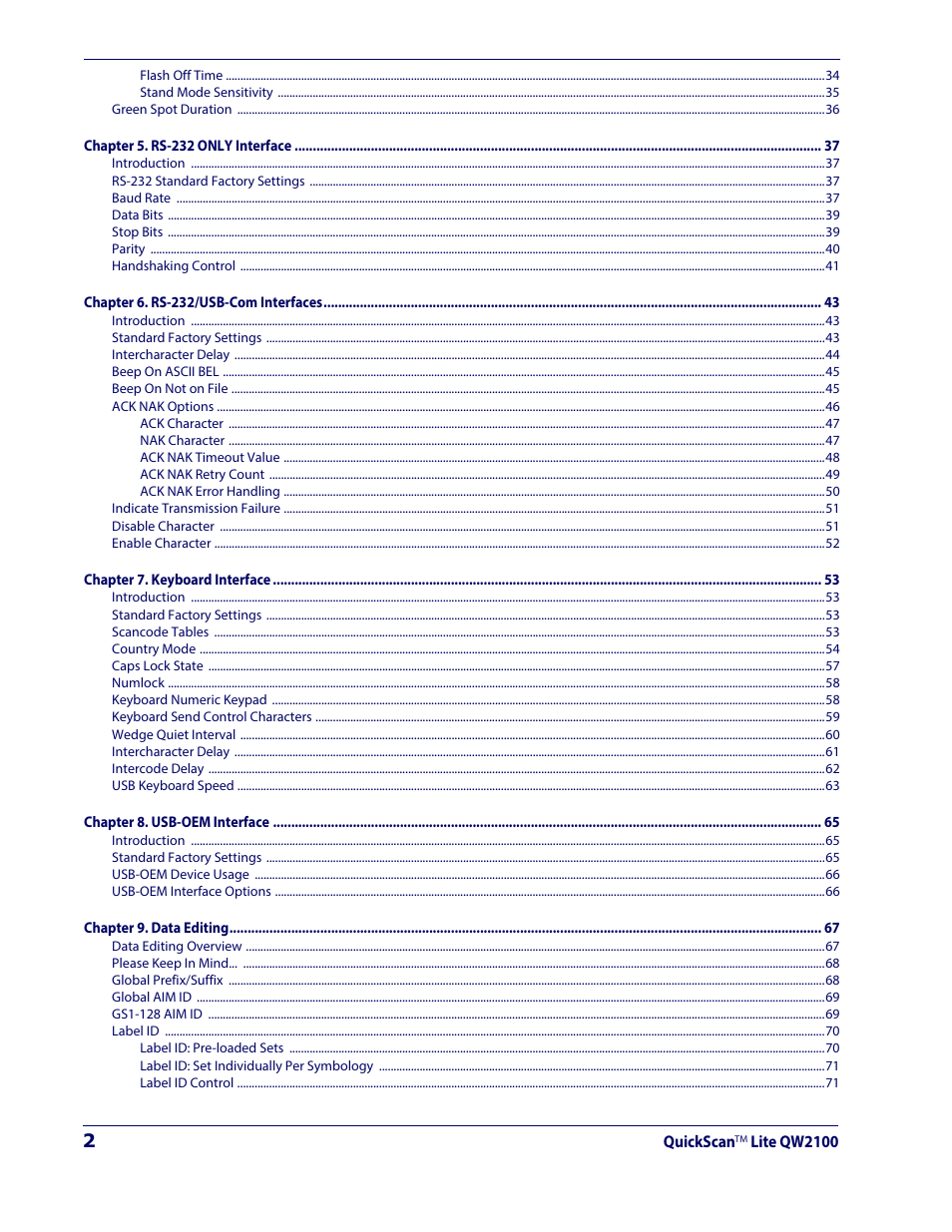 Datalogic QuickScan Lite QW2100 User Manual | Page 4 / 324