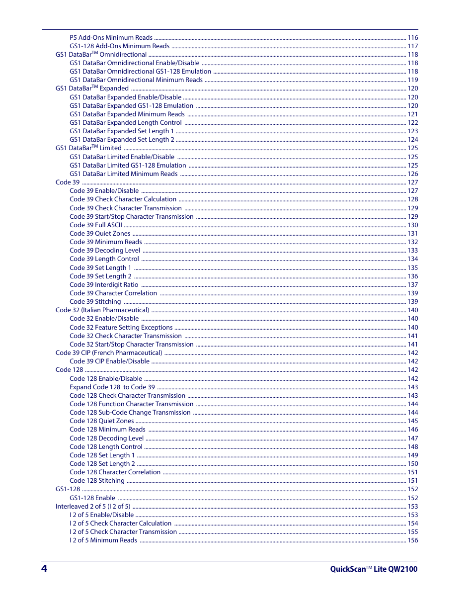 Datalogic QuickScan Lite QW2100 User Manual | Page 6 / 324