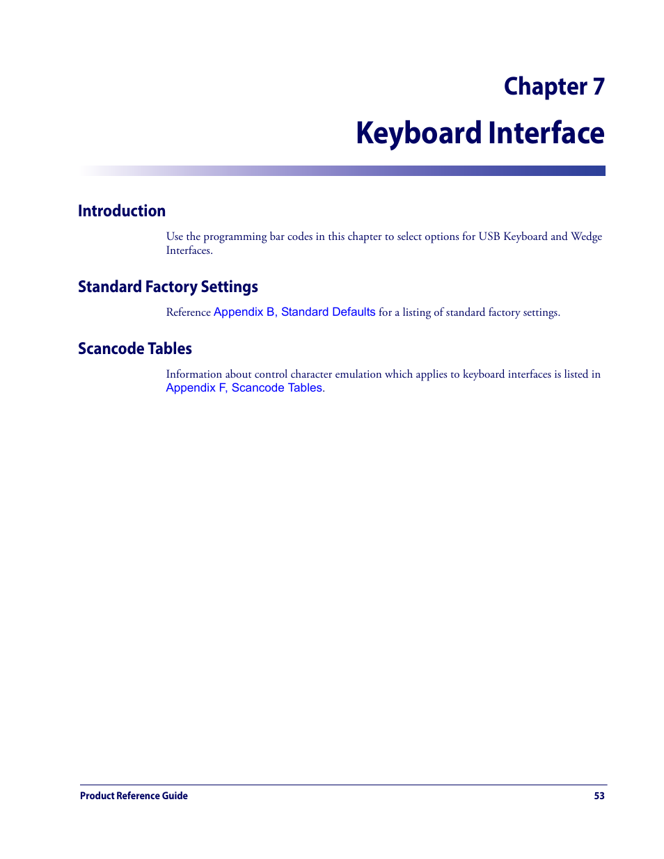 Chapter 7. keyboard interface, Chapter 7, keyboard interface, Disc | Keyboard interface, Chapter 7 | Datalogic QuickScan Lite QW2100 User Manual | Page 63 / 324