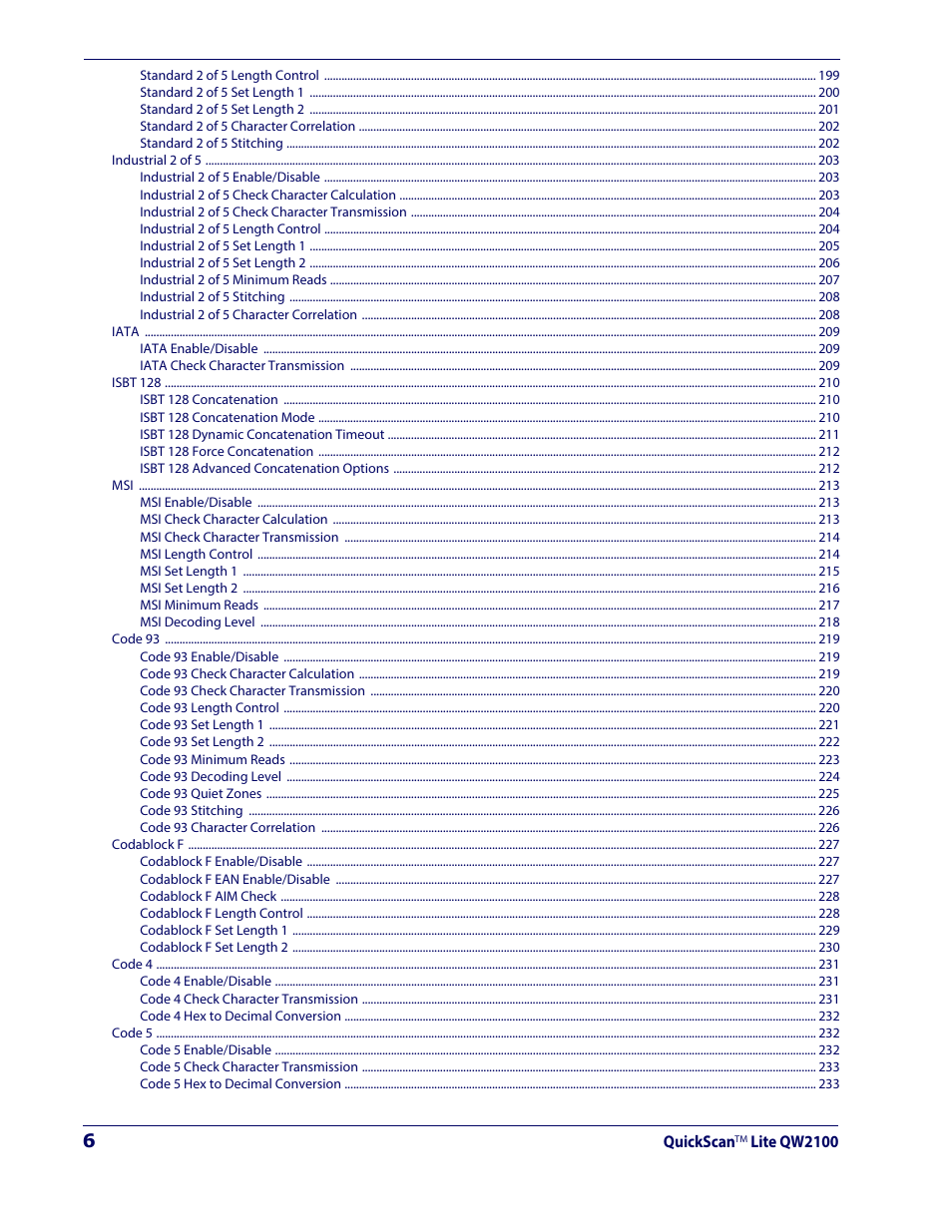 Datalogic QuickScan Lite QW2100 User Manual | Page 8 / 324