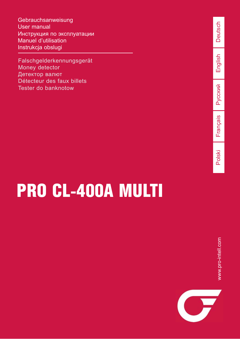 PRO Intellect PRO CL-400 A MULTI User Manual | 44 pages