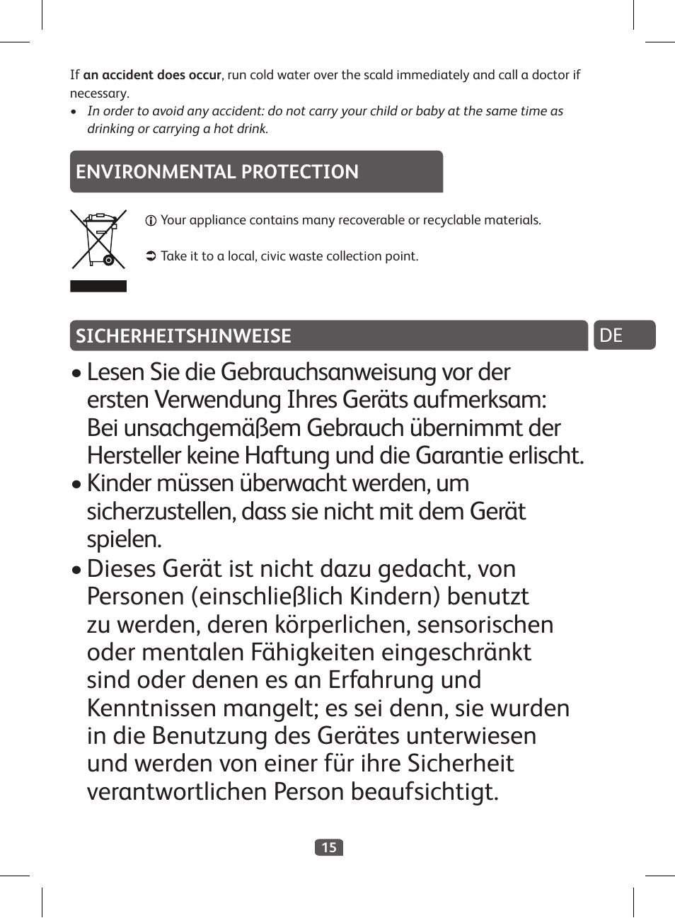 Tefal KI 230D30 Express II User Manual | Page 17 / 135