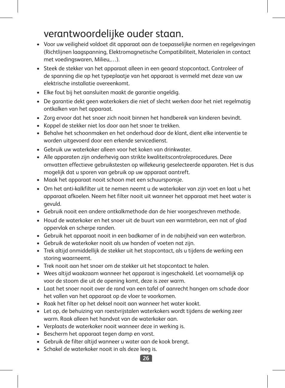 Verantwoordelijke ouder staan | Tefal KI 230D30 Express II User Manual | Page 28 / 135