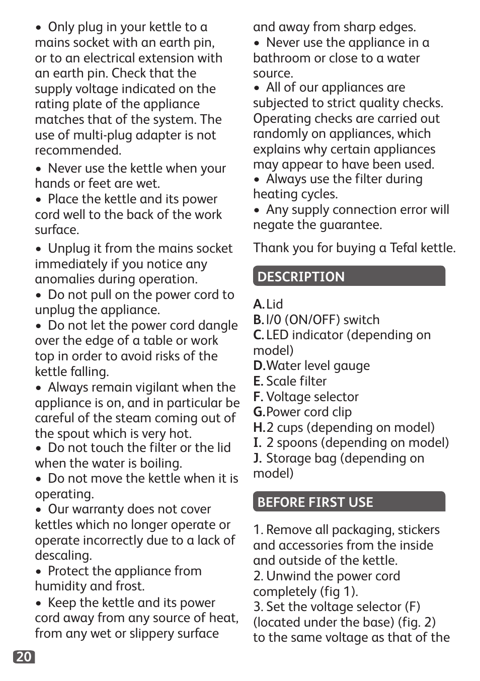 Tefal Travel City User Manual | Page 22 / 119