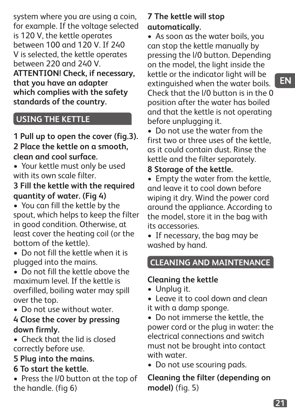 Tefal Travel City User Manual | Page 23 / 119