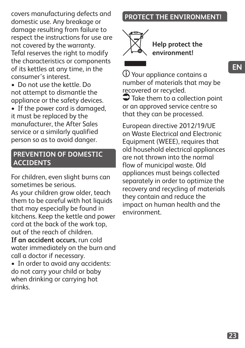 Tefal Travel City User Manual | Page 25 / 119