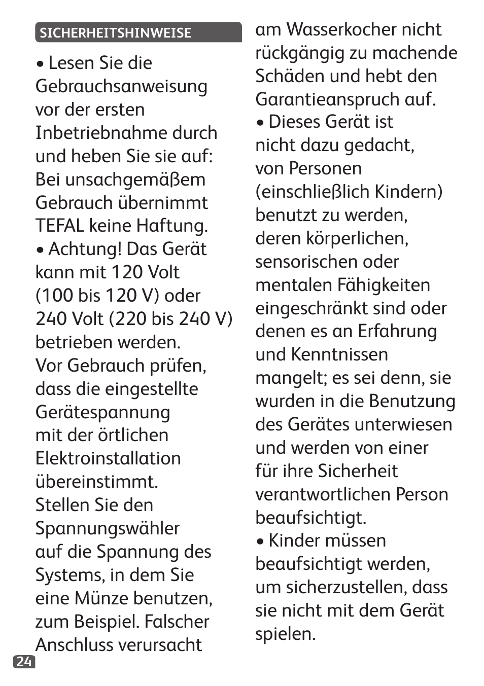Tefal Travel City User Manual | Page 26 / 119