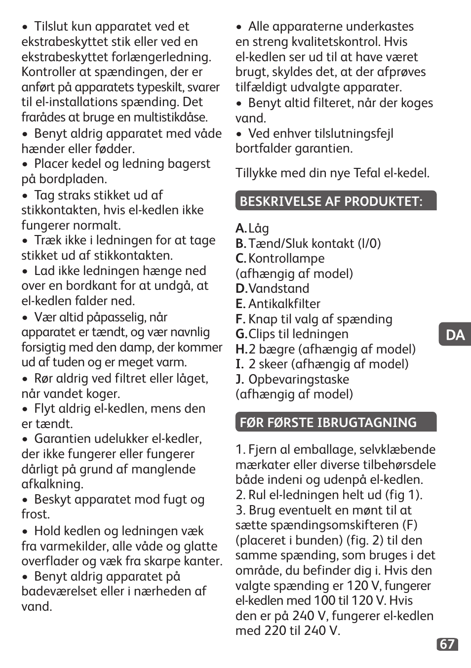 Tefal Travel City User Manual | Page 69 / 119