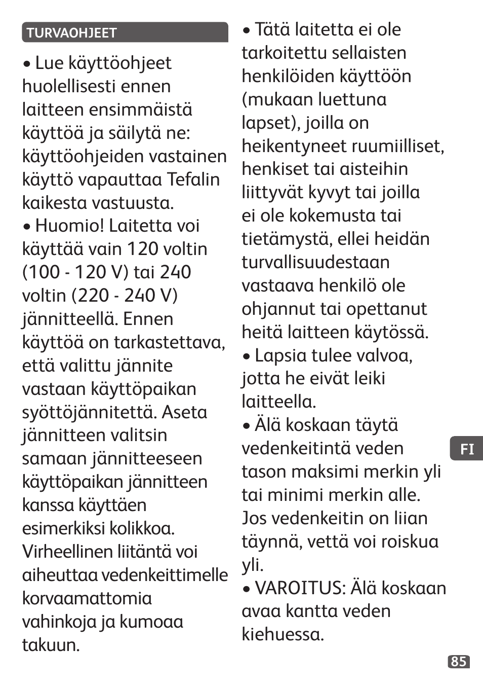 Tefal Travel City User Manual | Page 87 / 119