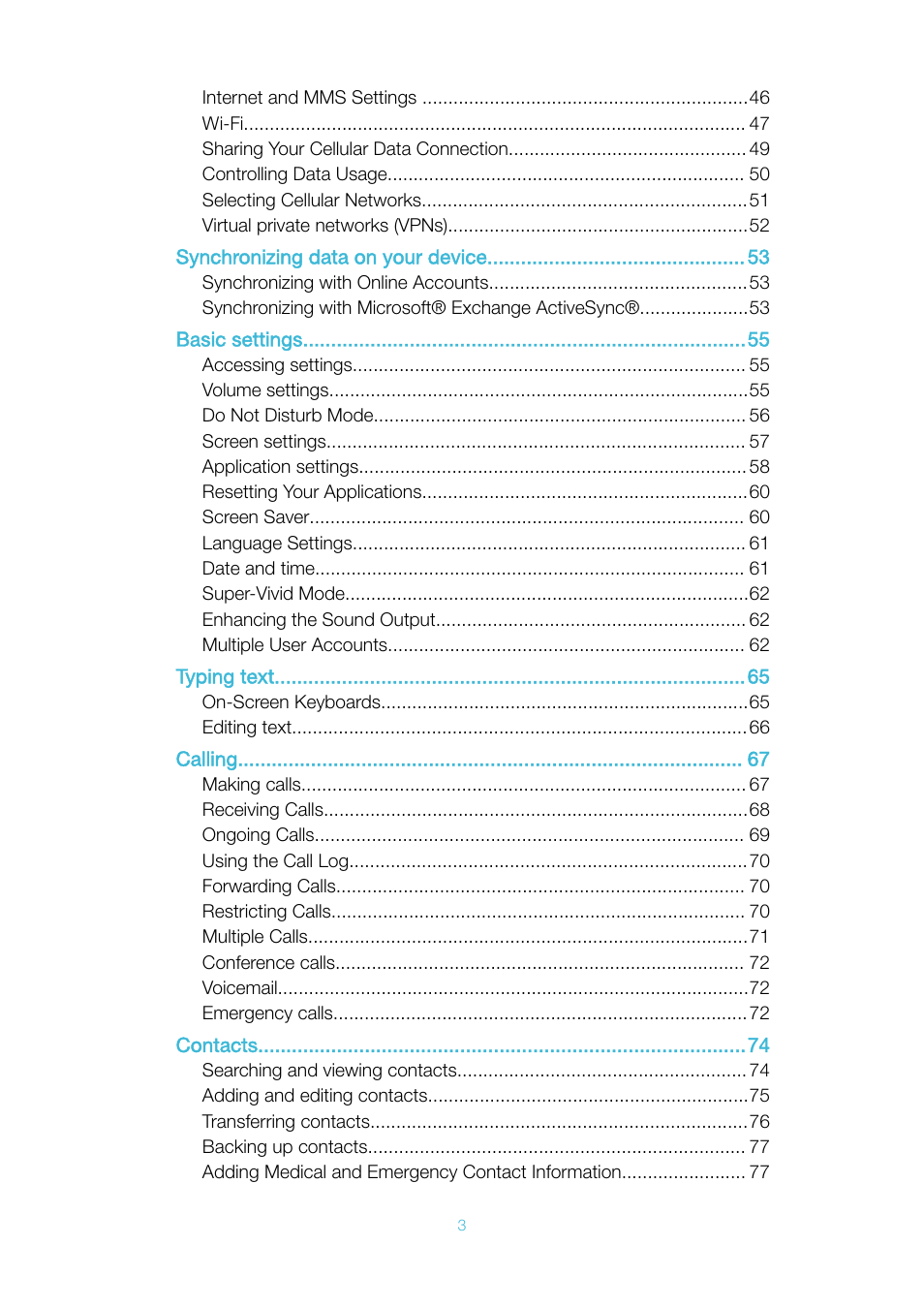 Sony Xperia XA1 User Manual | Page 3 / 130