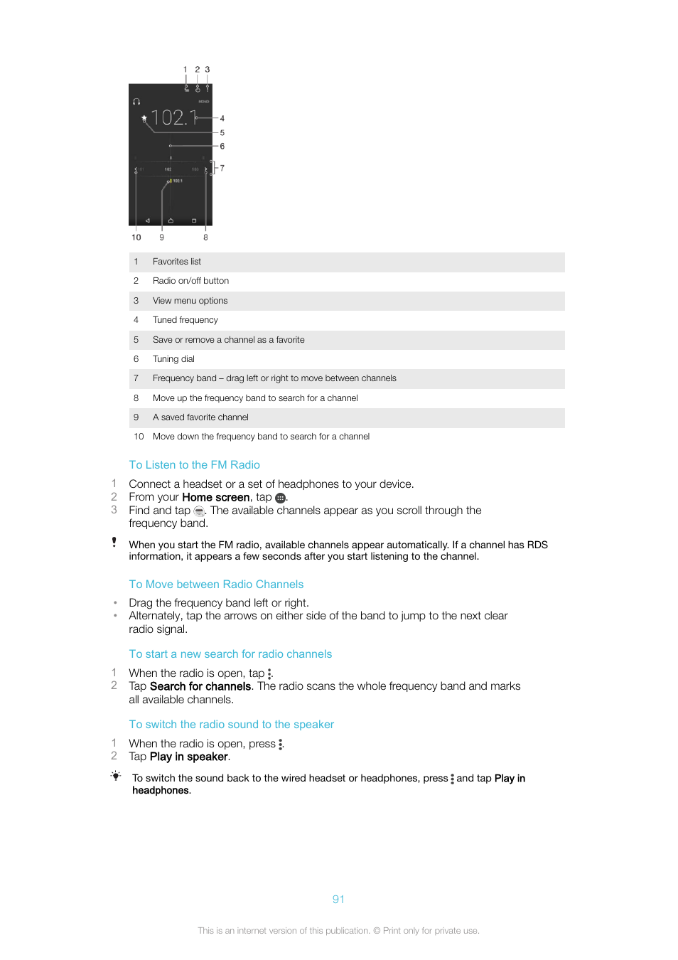 Sony Xperia XA1 User Manual | Page 91 / 130