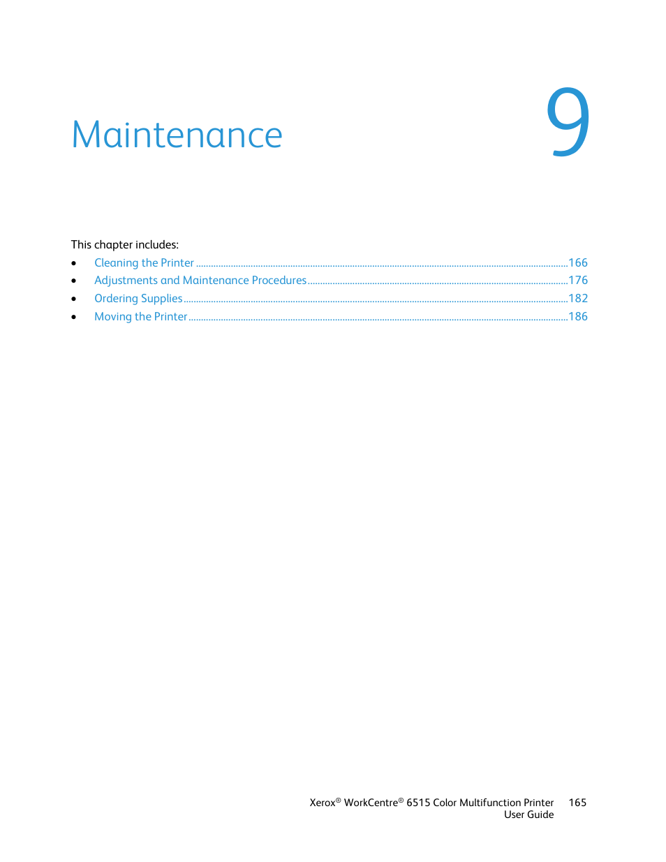 Maintenance | Xerox WorkCentre 6515DNI User Manual | Page 165 / 326