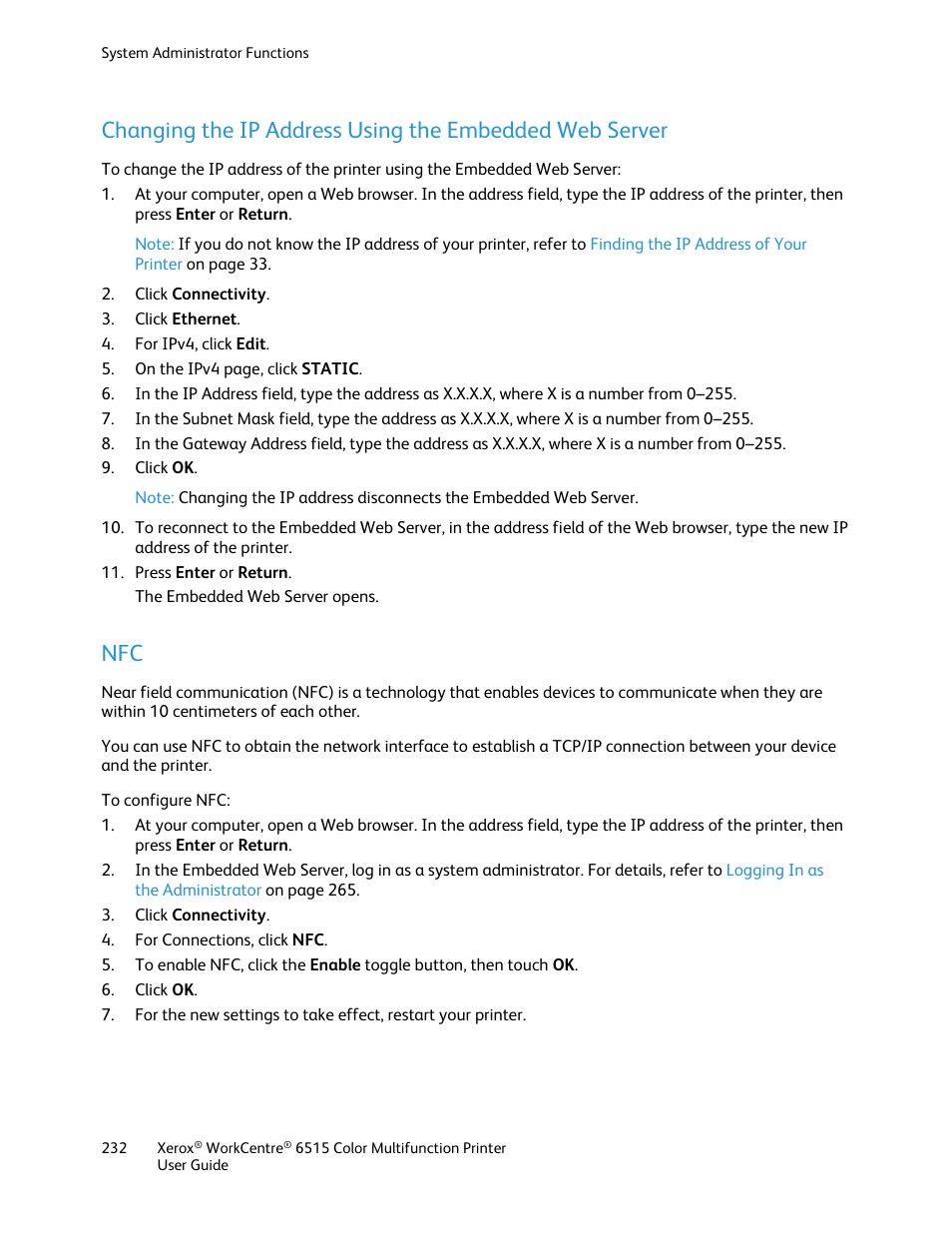 Xerox WorkCentre 6515DNI User Manual | Page 232 / 326