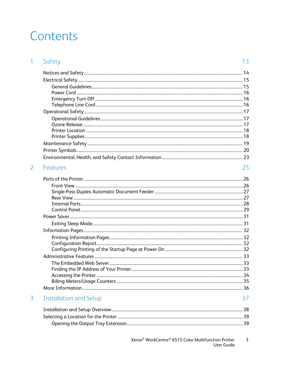 Xerox WorkCentre 6515DNI User Manual | Page 3 / 326