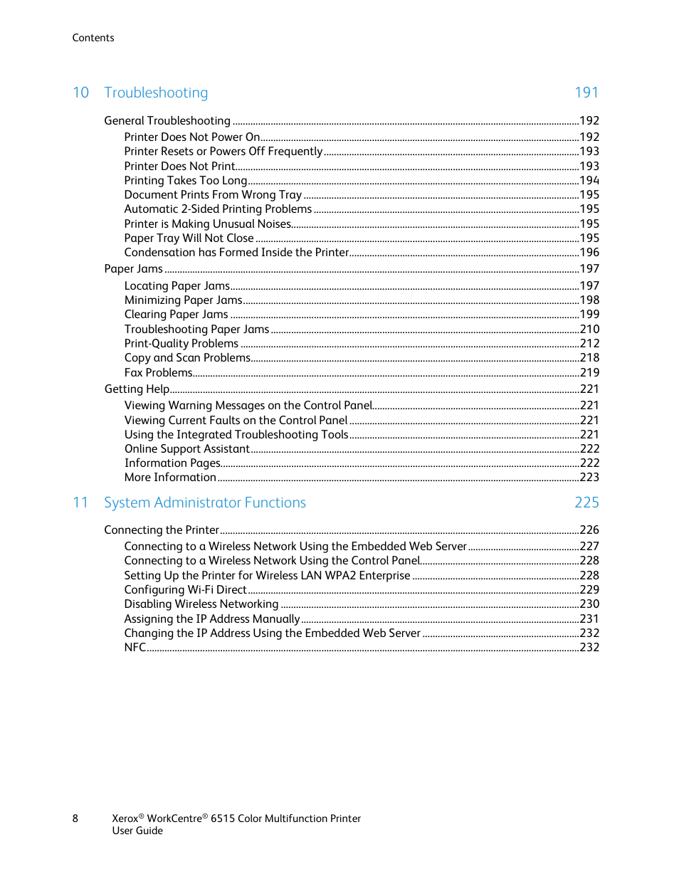 Xerox WorkCentre 6515DNI User Manual | Page 8 / 326