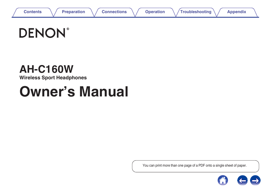 Denon AH-C160W User Manual | 28 pages