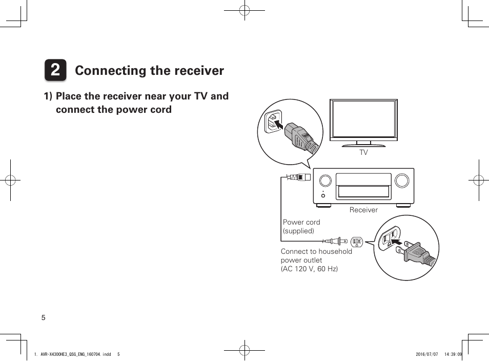 Connecting the receiver | Denon AVR-X4300H User Manual | Page 6 / 14