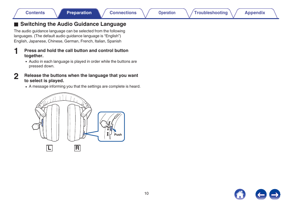 Denon AH-GC20 User Manual | Page 10 / 33