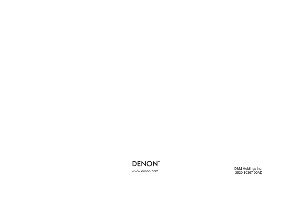 Denon AH-GC20 User Manual | Page 33 / 33
