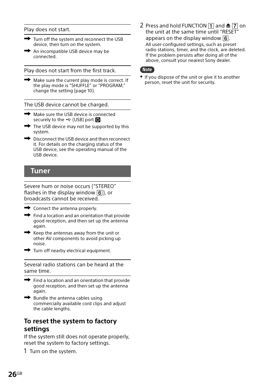 Tuner | Sony CMT-X3CD User Manual | Page 26 / 36