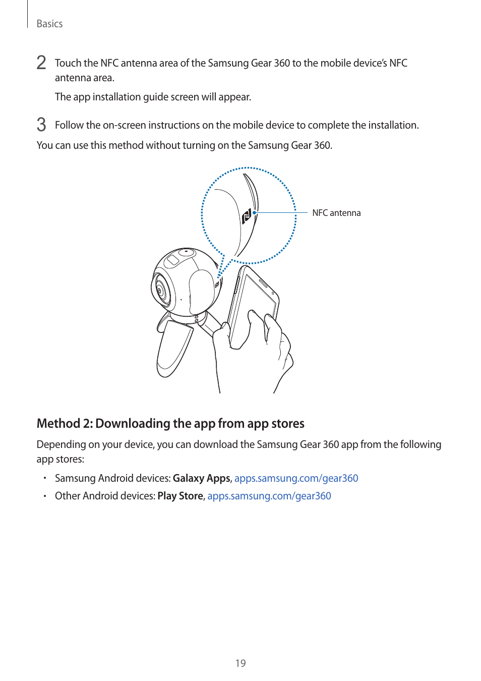 Samsung Gear 360 SM-C200 User Manual | Page 19 / 50