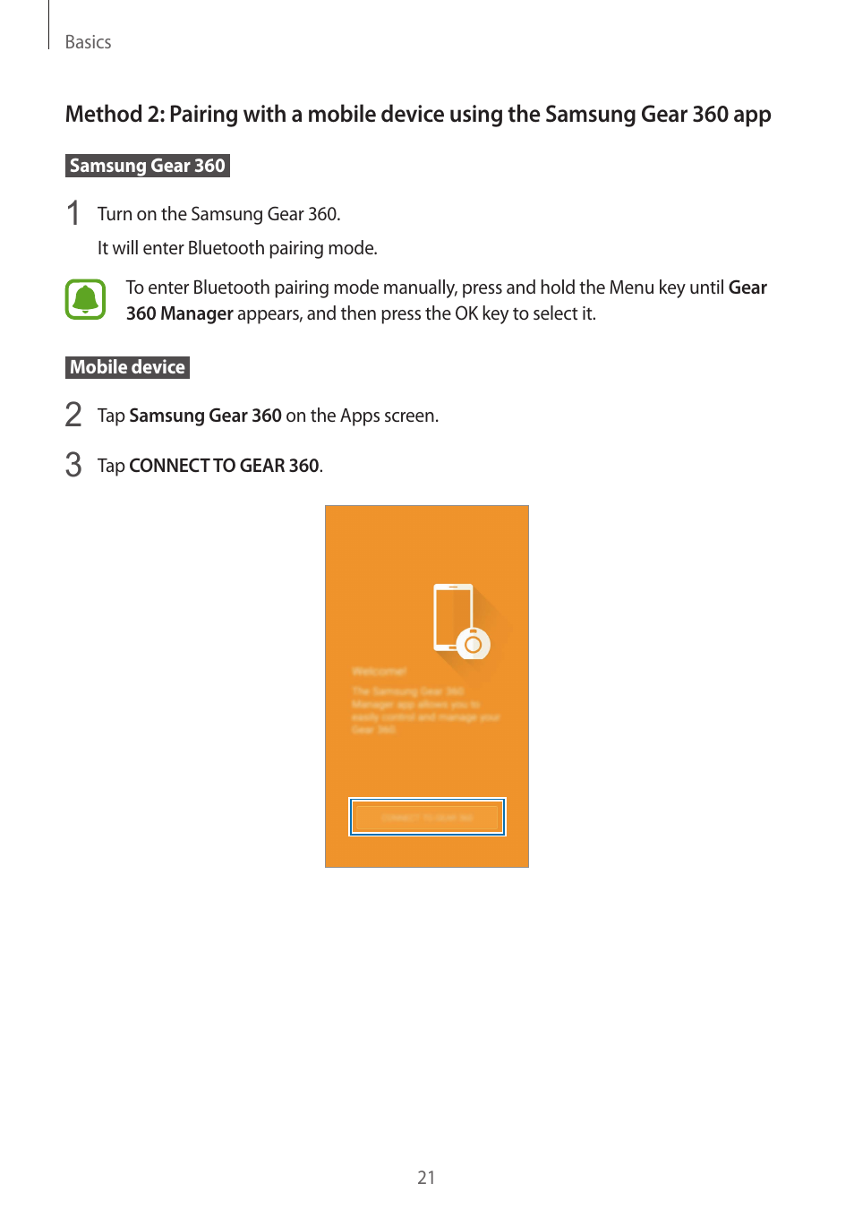 Samsung Gear 360 SM-C200 User Manual | Page 21 / 50