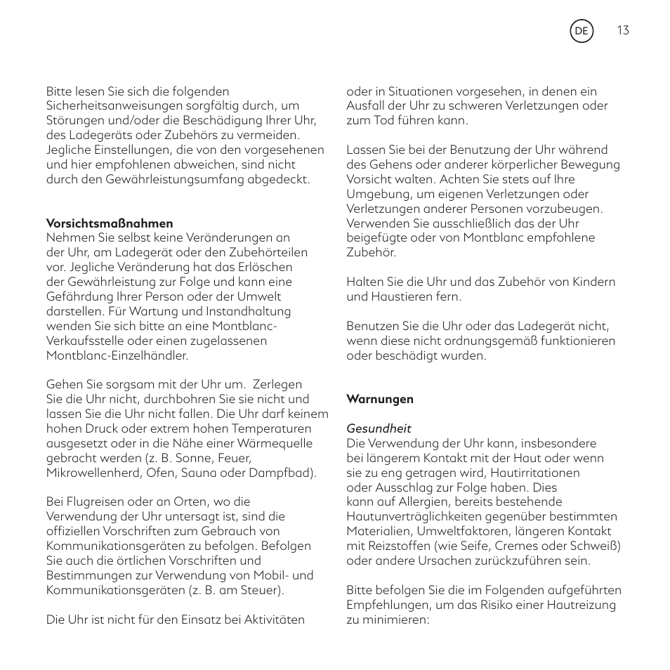 Montblanc Summit User Manual | Page 13 / 66