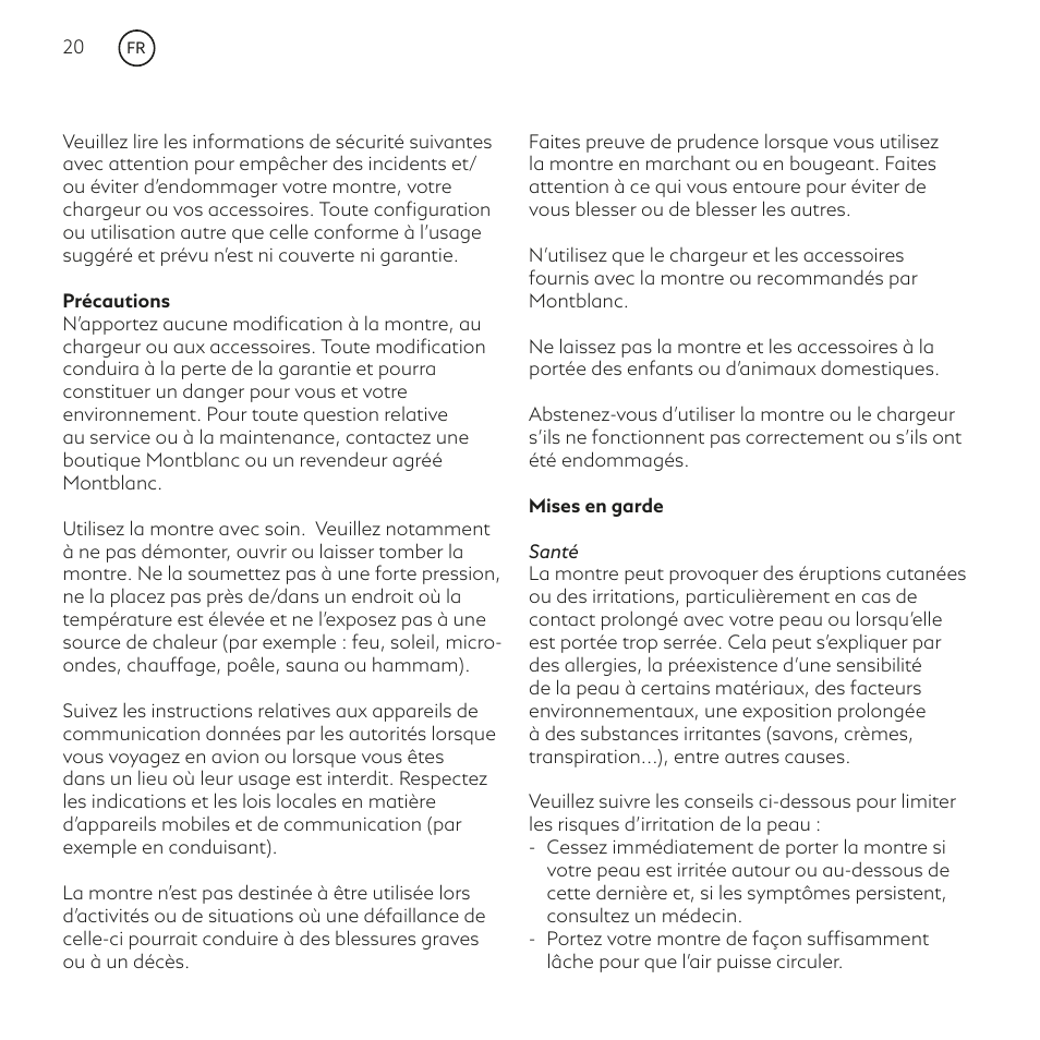 Montblanc Summit User Manual | Page 20 / 66