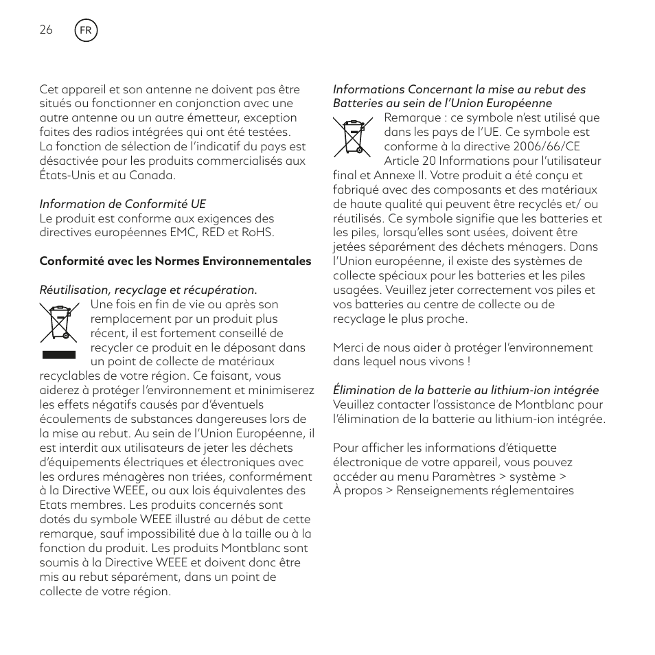 Montblanc Summit User Manual | Page 26 / 66