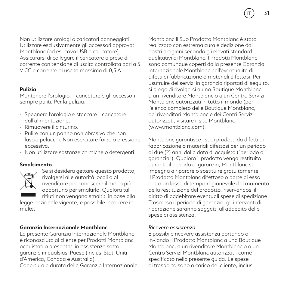 Montblanc Summit User Manual | Page 31 / 66
