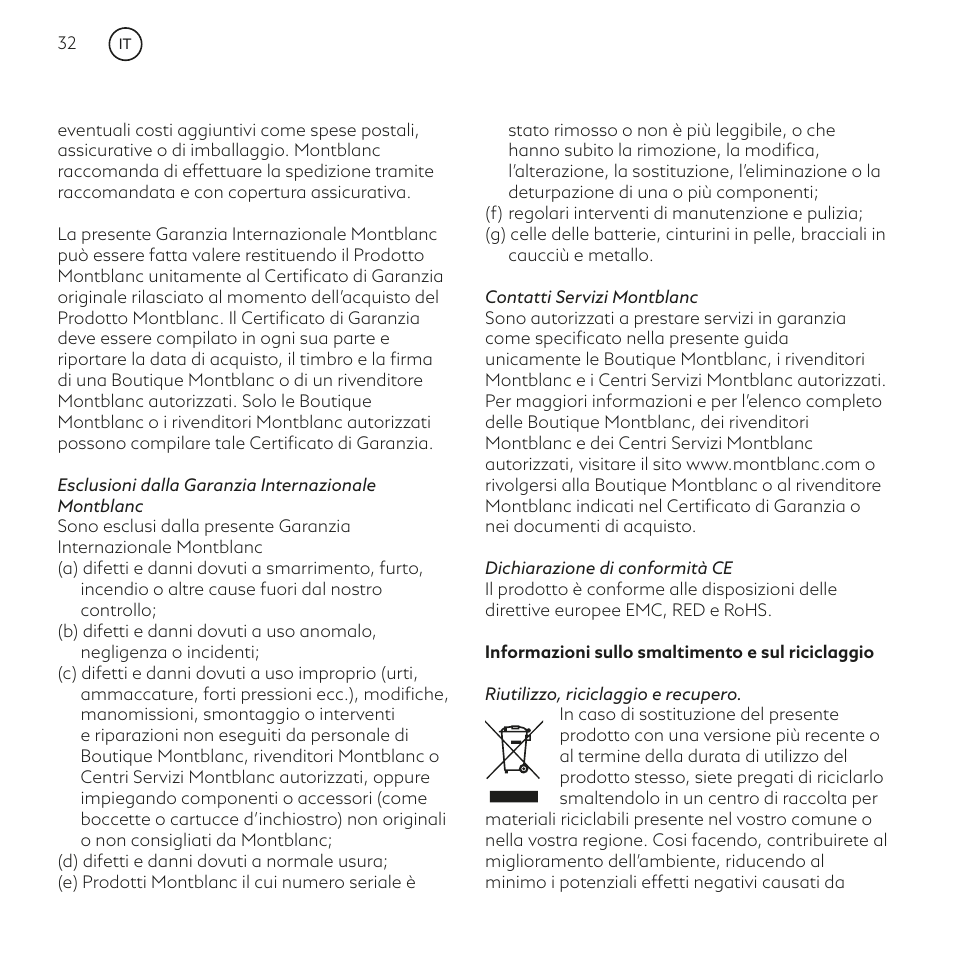 Montblanc Summit User Manual | Page 32 / 66