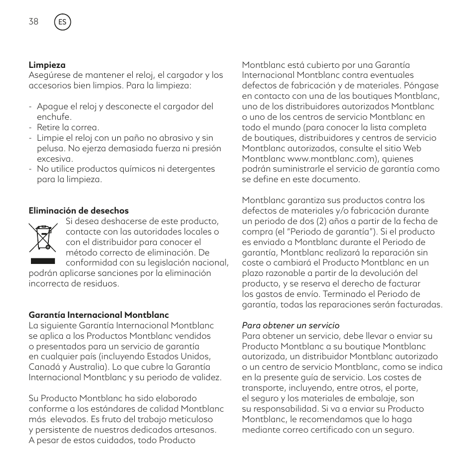 Montblanc Summit User Manual | Page 38 / 66