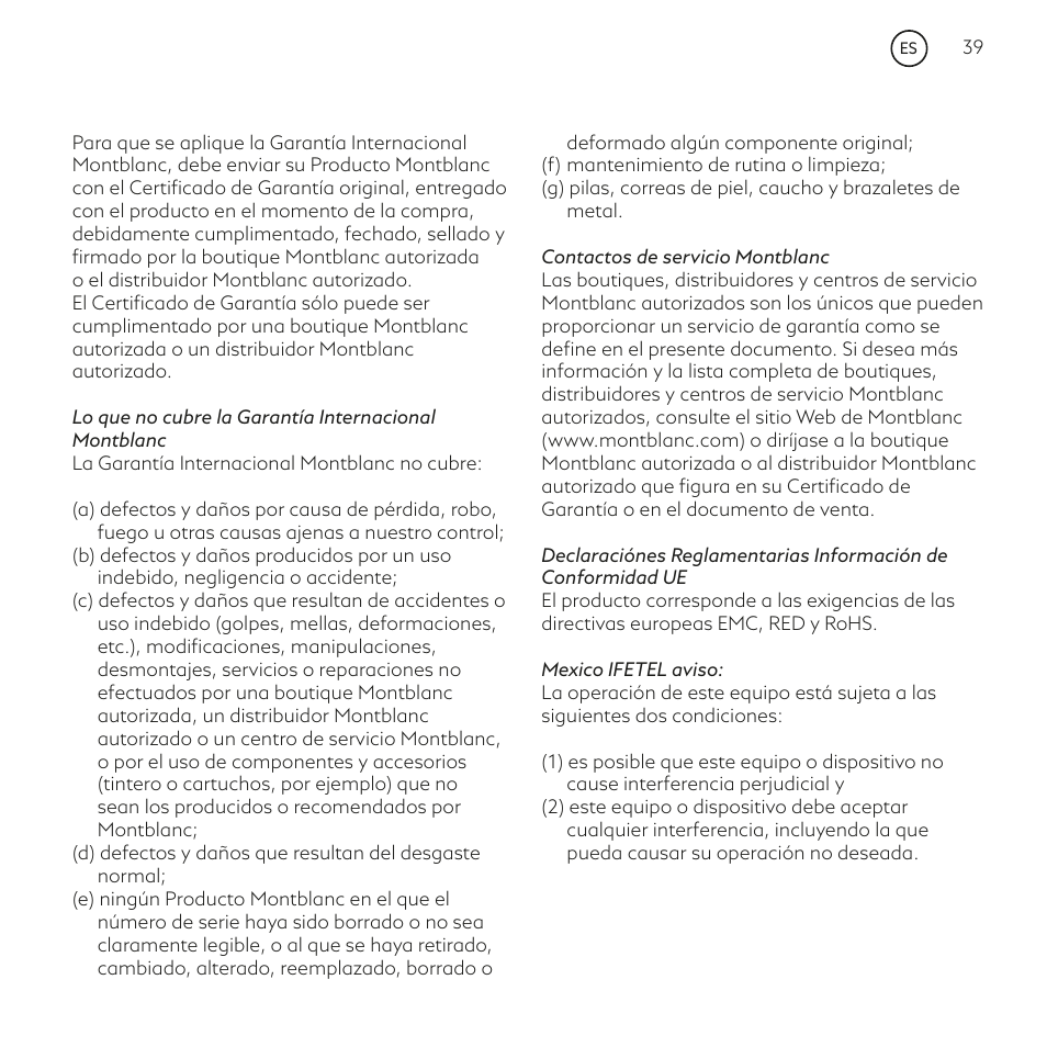 Montblanc Summit User Manual | Page 39 / 66