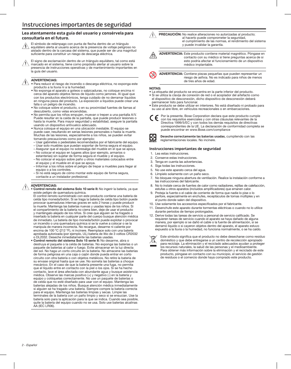 Bose Solo 15 Series II User Manual | Page 20 / 56