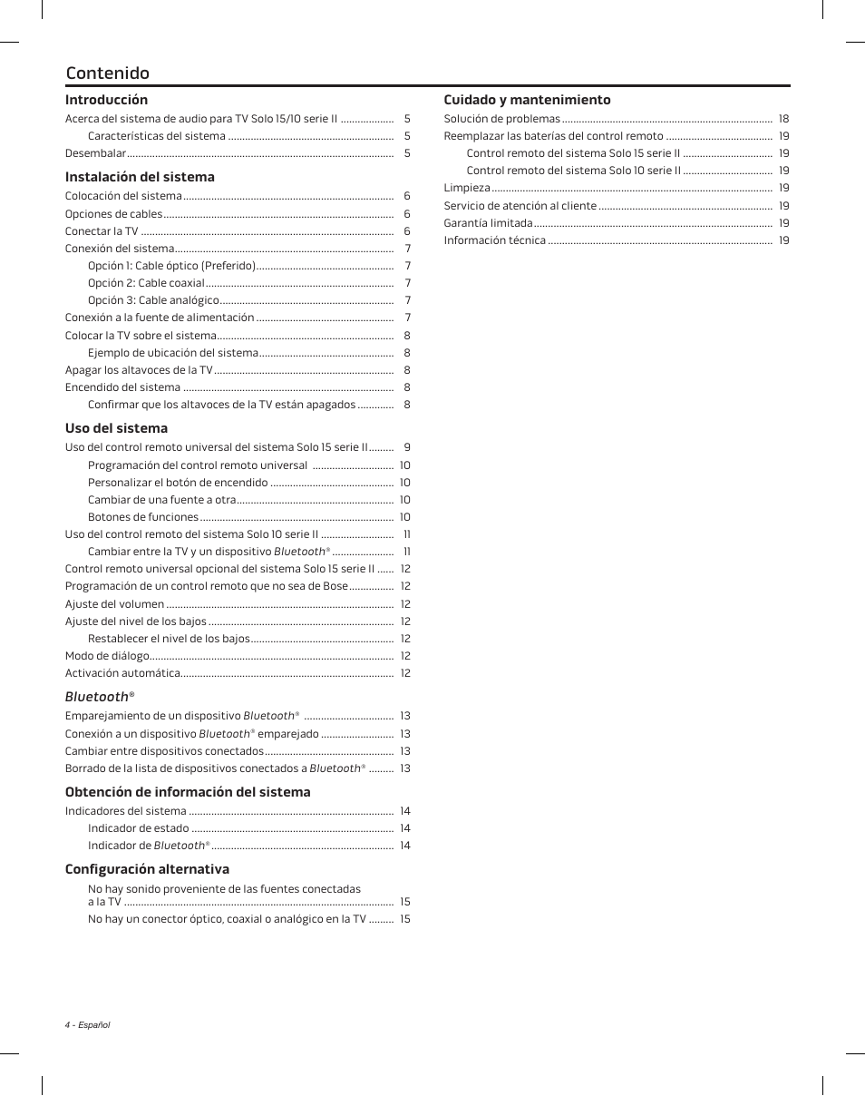 Bose Solo 15 Series II User Manual | Page 22 / 56