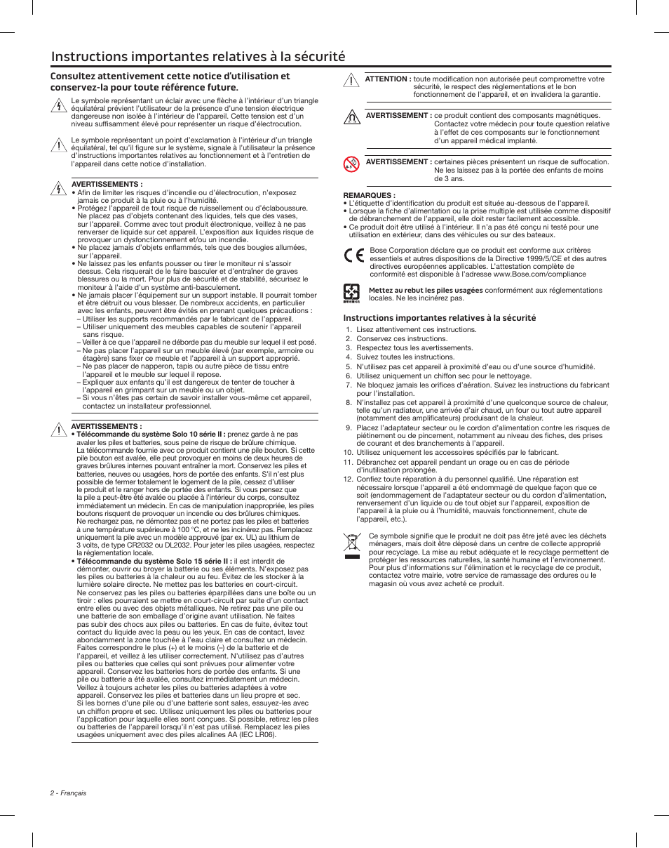 Bose Solo 15 Series II User Manual | Page 38 / 56