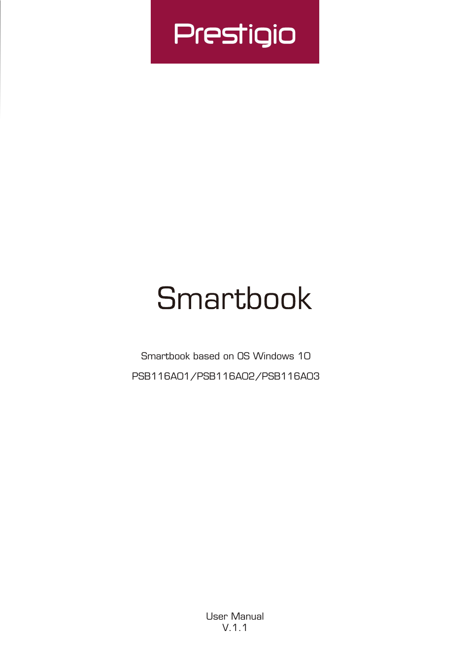 PRESTIGIO Smartbook 116A User Manual | 16 pages