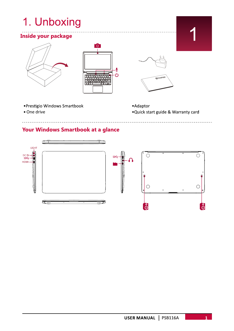 PRESTIGIO Smartbook 116A User Manual | Page 4 / 16