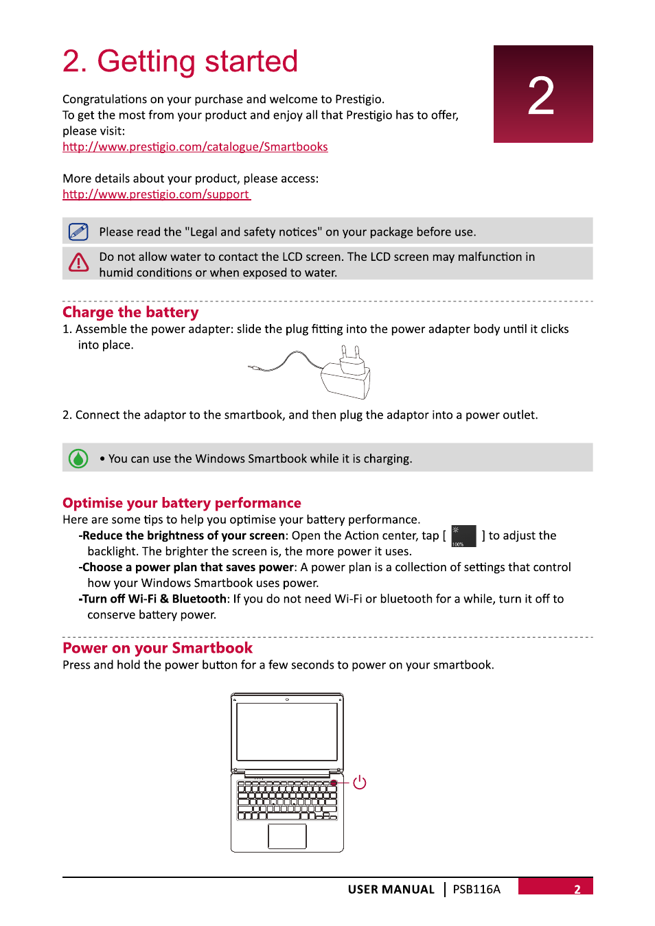 PRESTIGIO Smartbook 116A User Manual | Page 5 / 16