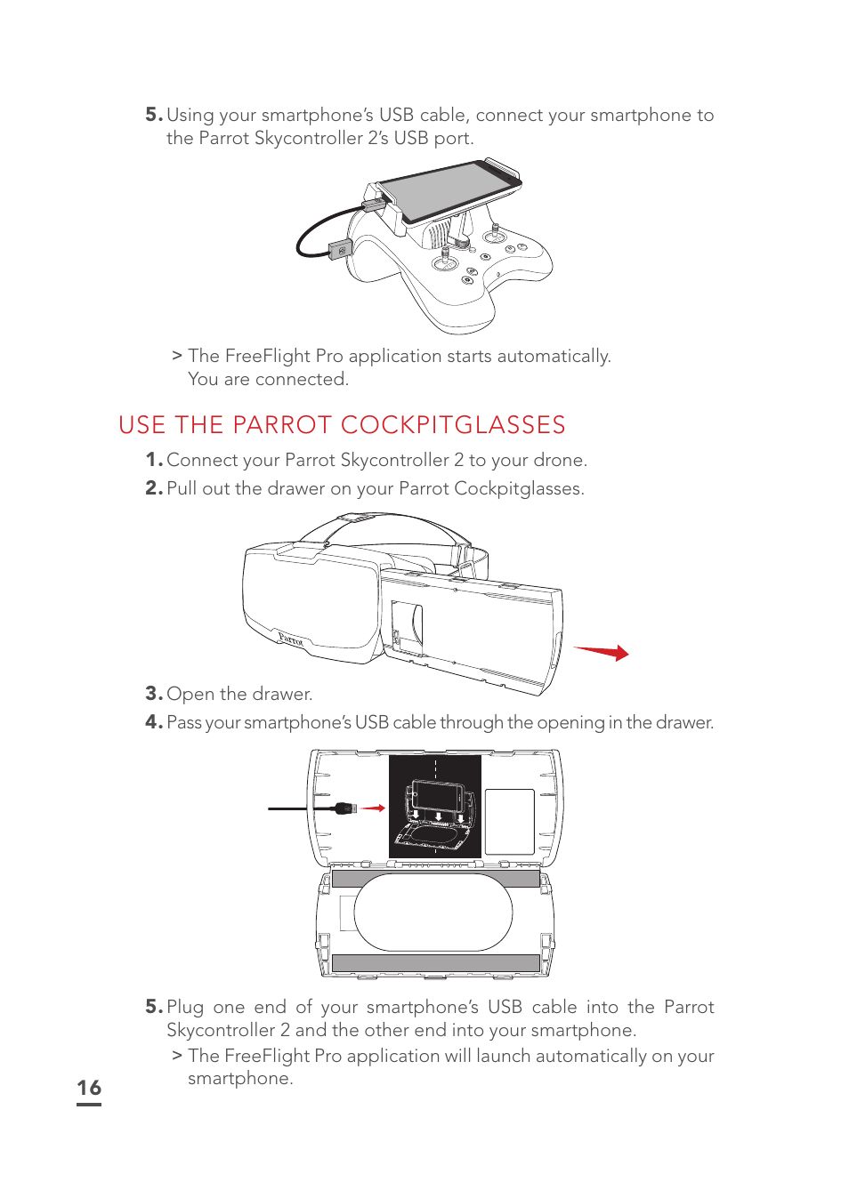 Use the parrot cockpitglasses | Parrot Disco FPV User Manual | Page 13 / 32