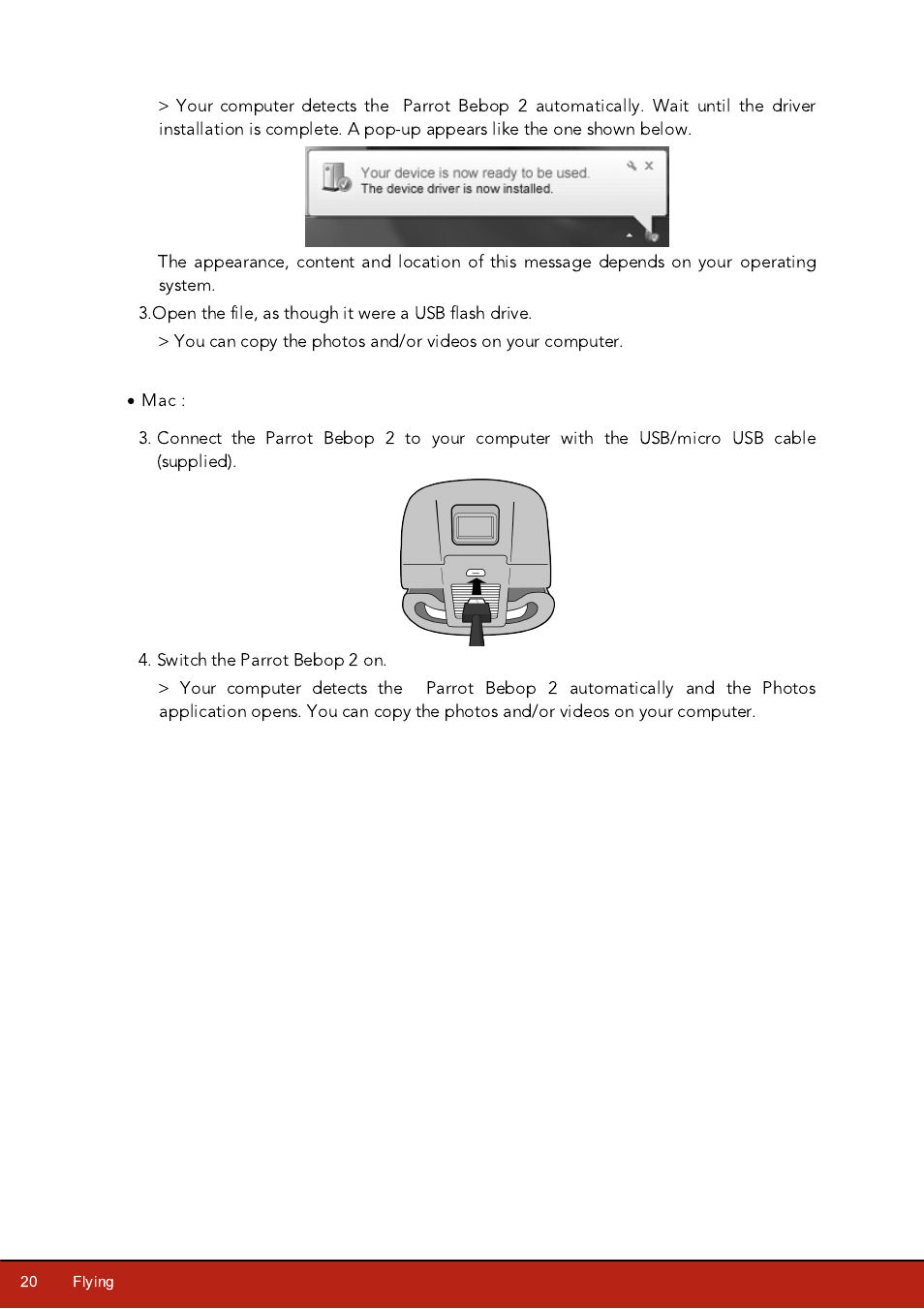 Parrot Bebop 2 User Manual | Page 20 / 37