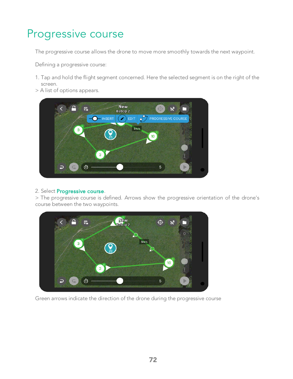 Progressive course | Parrot Bebop 2 User Manual | Page 76 / 86