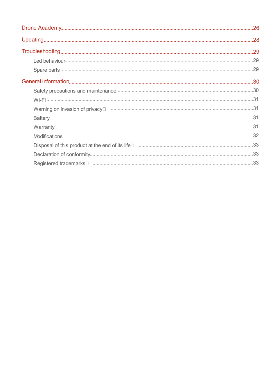 Parrot Bebop Drone User Manual | Page 3 / 33