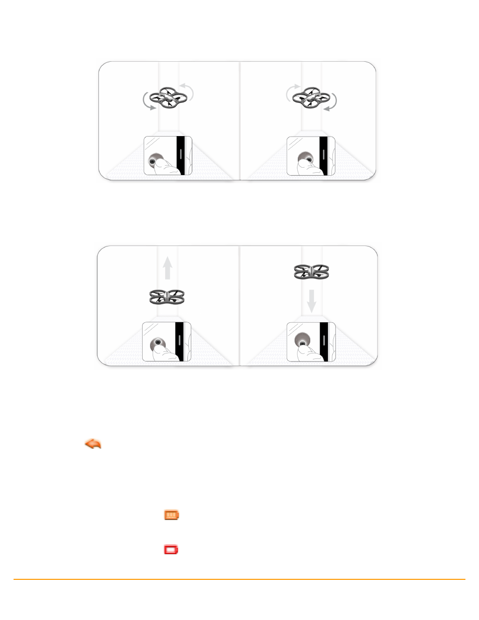 3 - homepage, 4 - battery level | Parrot AR. Drone 2.0 User Manual | Page 22 / 39