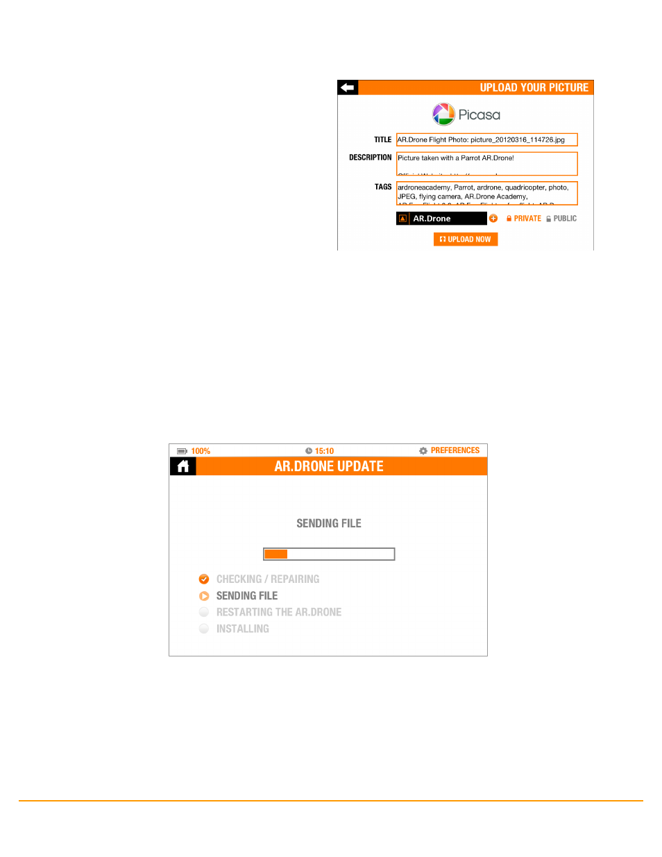 Updating | Parrot AR. Drone 2.0 User Manual | Page 33 / 39